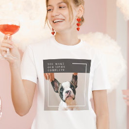 Modernes Hundebahn-Foto | Hundeschrift T-Shirt