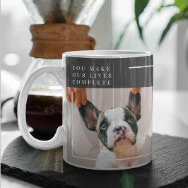 Modernes Hundebahn-Foto | Hundeschrift Tasse