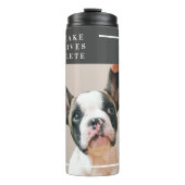 Modernes Hundebahn-Foto | Hundeschrift Thermosbecher (Vorderseite)