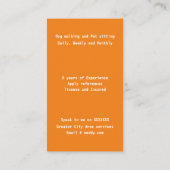 Modernes Hundebüt Sitzplatz Visitenkarte (Rückseite)