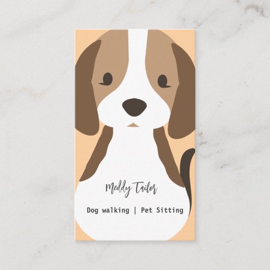 Modernes Hundebüt Sitzplatz Visitenkarte (Vorderseite)