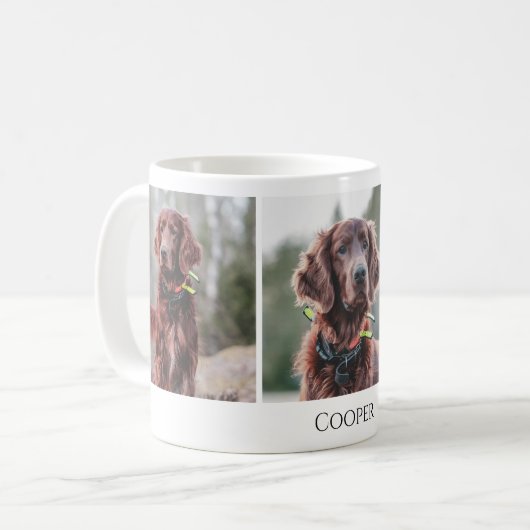 Modernes Hundehund nach Maß Foto Kaffeetasse (Vorderseite Links)
