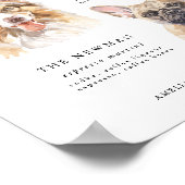 Modernes Hundeschrift Drinks Hochzeitstiefel Bar Z Poster (Ecke)