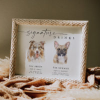 Modernes Hundeschrift Drinks Hochzeitstiefel Bar Z