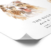 Modernes Hundeschrift Drinks Hochzeitstiefel Bar Z Poster (Ecke)