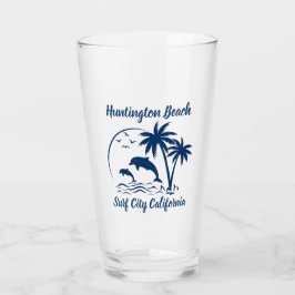 Modernes Huntington Beach California Dark Blue Glas
