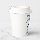 Modernes Huntington Beach California Dark Blue Pappbecher (Rechts)