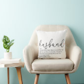 Modernes Husband Definition Script-Foto Kissen (Stuhl )