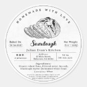 Modernes Hütte-Label für Schwarz und Weiß Runder Aufkleber (Vorderseite)