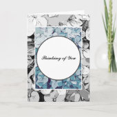 MODERNES HYDRANGEA FOTO FLORAL DENKING YOU CARD KARTE (Vorderseite)