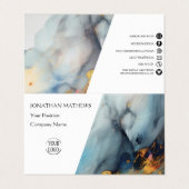 Modernes I Abstrakt 3 Visitenkarten (Außenseite Aufgefaltet)