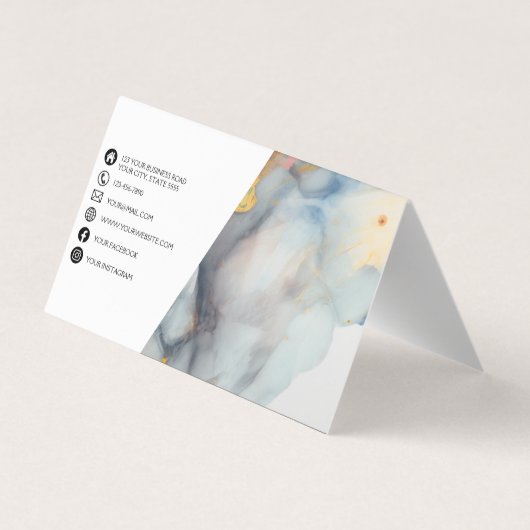 Modernes I Abstrakt 3 Visitenkarten (Rückseite)