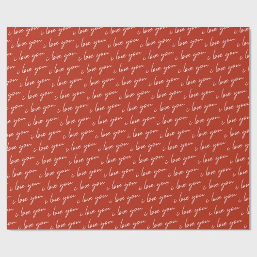 Modernes I-Liebe Geschenkpapier (Flach)