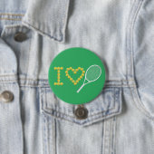 Modernes I Liebe Tennis Green Button (Beispiel)