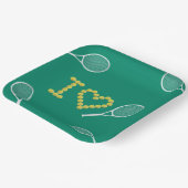 Modernes I Liebe Tennis Green Pappteller (Gewinkelt)