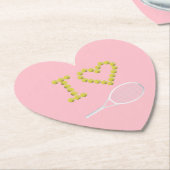 Modernes I-Liebe Tennis Pink Untersetzer (angewinkelt)