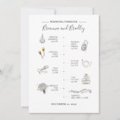 Modernes Icon Hochzeitsprogramm (Vorderseite)