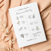 Modernes Icon Hochzeitstag Mitteilungskarte