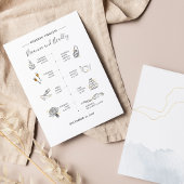 Modernes Icon Hochzeitstag Mitteilungskarte