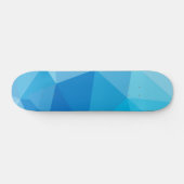 Modernes Icy Blue Variation Geometrisches Muster Skateboard (Horizontal)