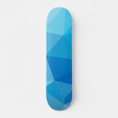 Modernes Icy Blue Variation Geometrisches Muster Skateboard (Vorne)