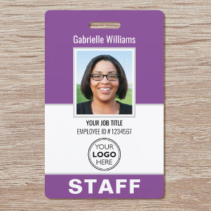 Modernes ID-Foto-Sicherheitspersonal Pass Lila Cus Ausweis