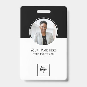 Modernes ID-Logo Mitarbeiter-Foto Personalisiert Ausweis