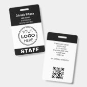 Modernes ID-Logo-Sicherheitspersonal wird nach sch Ausweis (Vorder- & Rückseite)