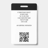 Modernes ID-Logo-Sicherheitspersonal wird nach sch Ausweis (Rückseite)
