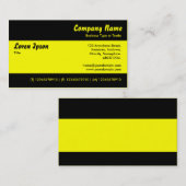 Modernes II - Gelb und Schwarz Visitenkarte (Vorne/Hinten)