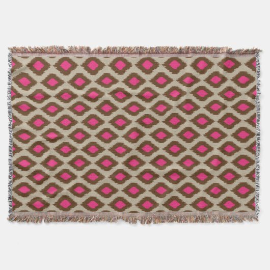 Modernes ikat Muster Decke (Vorderseite)