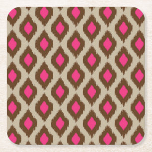 Modernes Ikat-Muster Rechteckiger Pappuntersetzer