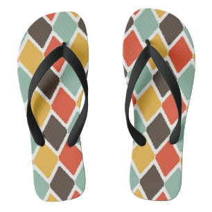 Modernes ikat Stammes- Modemuster Badesandalen