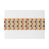 Modernes ikat Stammes- Modemuster Einladungsbanderole (Rückseitenbeispiel)