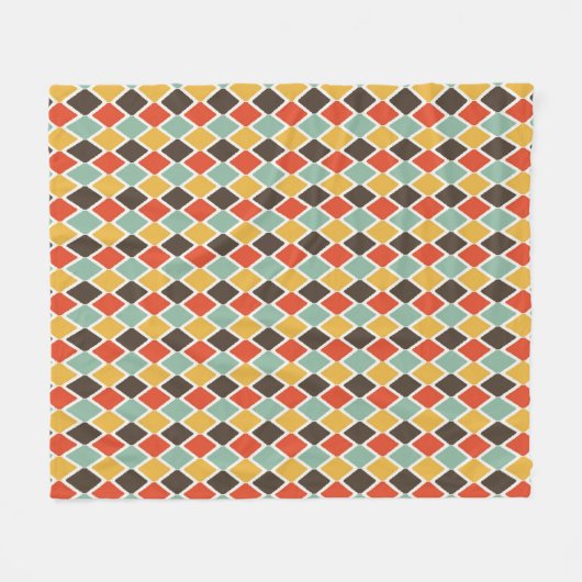 Modernes ikat Stammes- Modemuster Fleecedecke (Vorderseite (Horizontal))