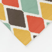 Modernes ikat Stammes- Modemuster Fleecedecke (Ecke)
