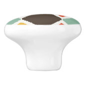 Modernes ikat Stammes- Modemuster Keramikknauf (Seitenansicht)