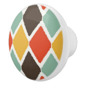 Modernes ikat Stammes- Modemuster Keramikknauf (Rechts)