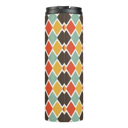 Modernes ikat Stammes- Modemuster Thermosbecher (Rückseite)