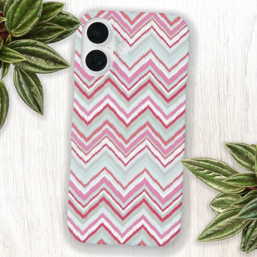 Modernes Ikat Zickzack Stripe Abstrakt Geometric Case-Mate iPhone Hülle