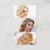 Modernes Imitat Gold Abstrakt QR Code Foto Portfol Visitenkarte (Rückseite)