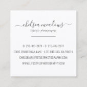 Modernes Imitat Gold Blumenstrauß Quadratische Visitenkarte (Rückseite)