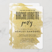 MODERNES IMITAT-GOLD EINLADUNG (Vorne/Hinten)