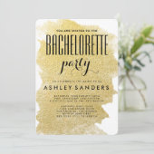 MODERNES IMITAT-GOLD EINLADUNG (Stehend Vorderseite)