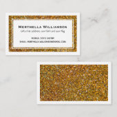 Modernes Imitat Gold | GLITZER CHRISTLICH Visitenkarte (Vorne/Hinten)