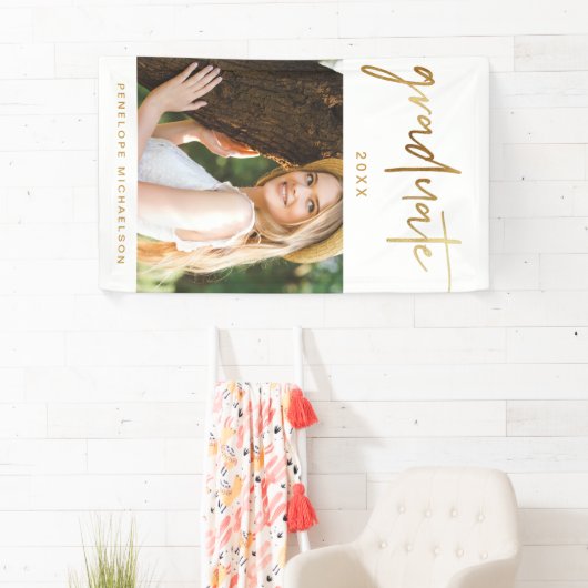 Modernes Imitat Gold Graduate Script Foto Banner (Insitu)