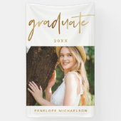 Modernes Imitat Gold Graduate Script Foto Banner (Vertikal)