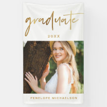 Modernes Imitat Gold Graduate Script Foto
