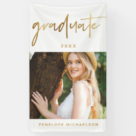 Modernes Imitat Gold Graduate Script Foto Banner