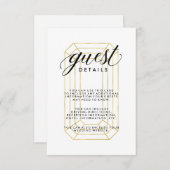 Modernes Imitat-Goldgeometrische Begleitkarte (Vorne/Hinten)